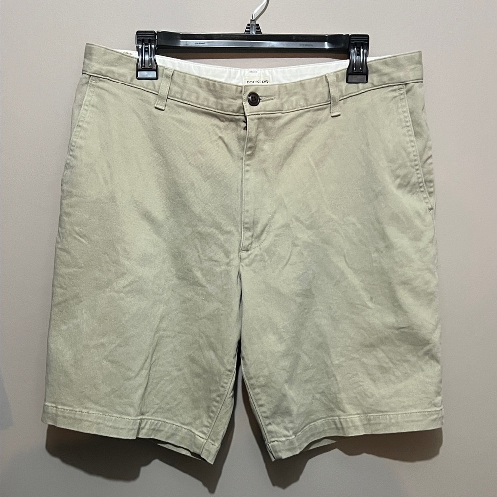 (2 for $25) Dockers Men's Light Tan Flat Front Shorts